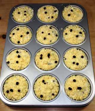 Blaubeermuffins mit Streusel