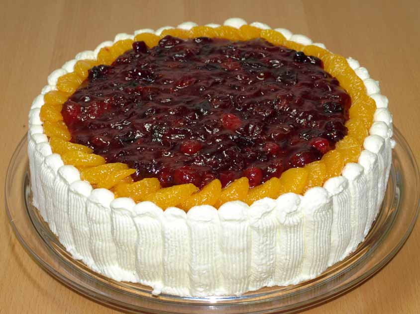 Rezept Cranberry Torte mit Mandarinen mit Moosbeeren Orangen Mandarinen ...