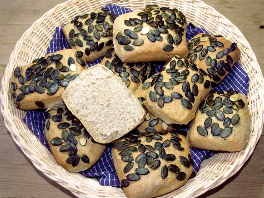 Kürbiskerngrötchen