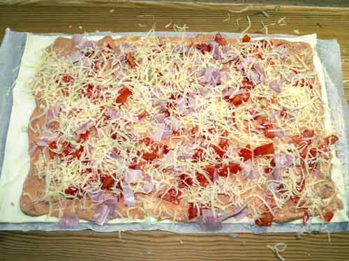 Pizzaschnecken belegen