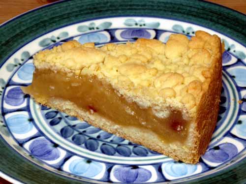 Schneller Apfelkuchen Rezept einfacher Apfelmuskuchen mit Streusel und ...