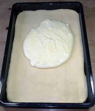 Streuselkuchen mit Pudding