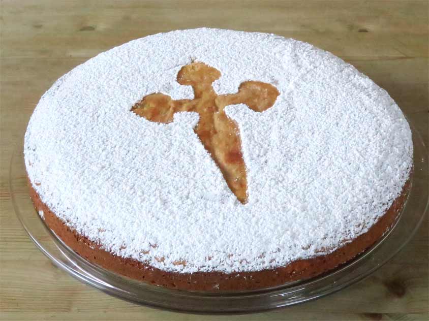 Rezept Tarta de Santiago - Spanischer Mandelkuchen mit Jakobskreuz ...